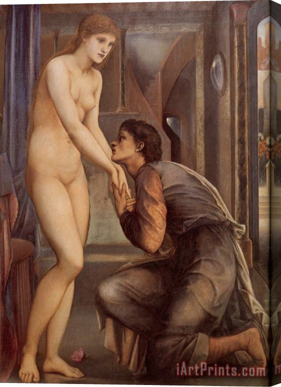Edward Burne Jones Pygmalion And The Image IV &#173; The Soul Attains [detail] Stretched Canvas Painting / Canvas Art